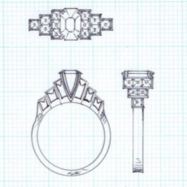 Bespoke Engagement Ring Emerald in Platinum 950 AU
